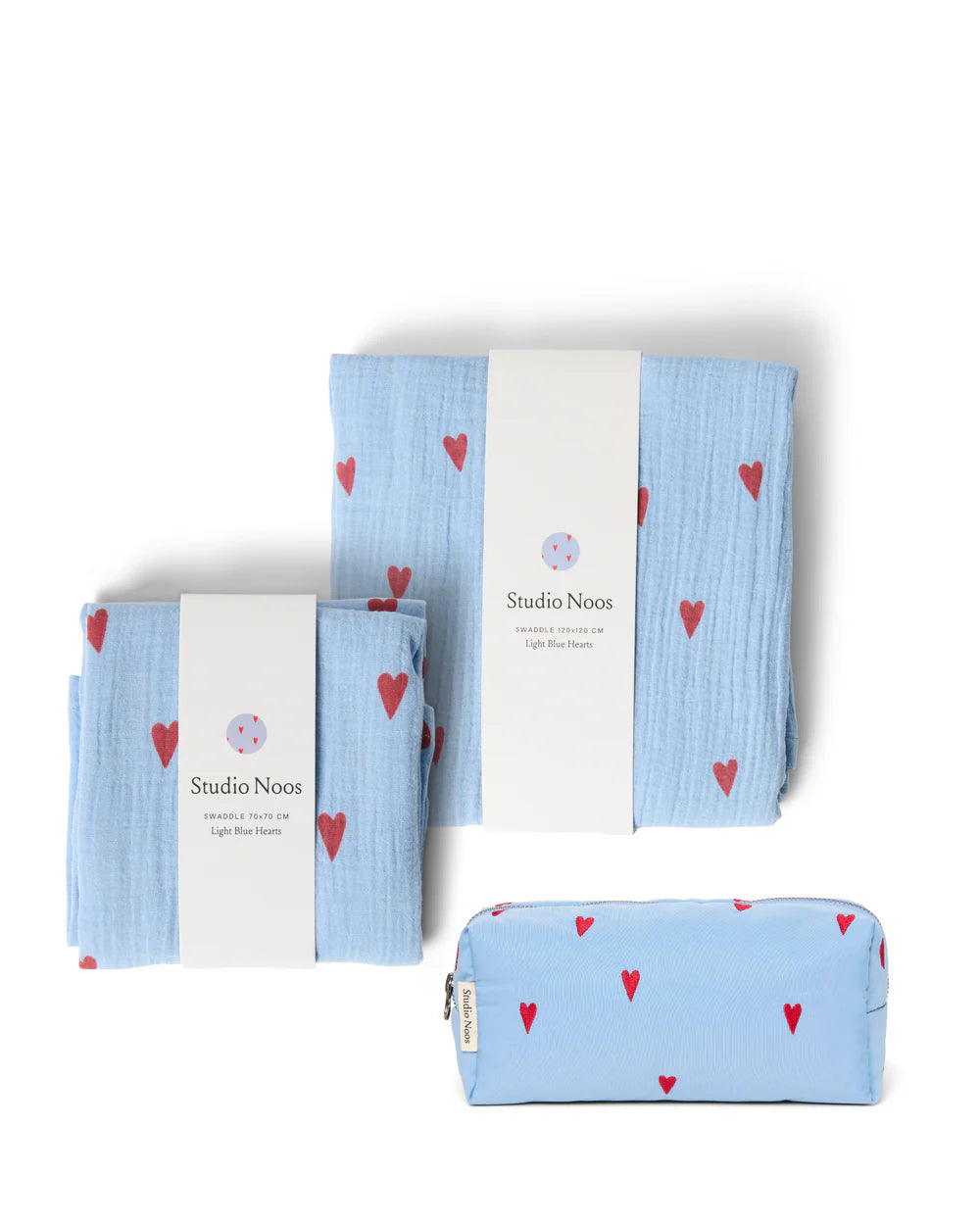 Newborn Essential Gift Set - Light Blue Hearts