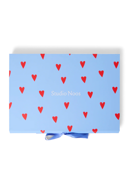 Light Blue Hearts Gift Box S