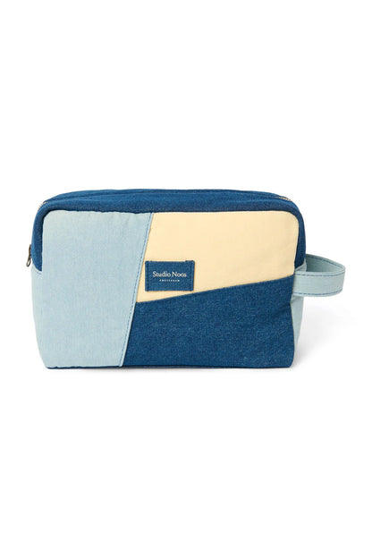 Denim Patchwork Toiletry Bag