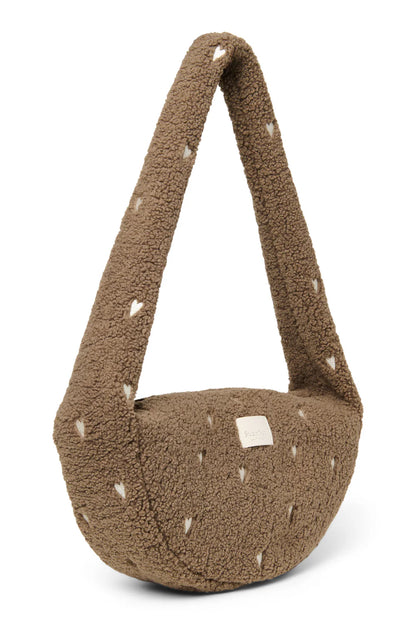 Brown Hearts Teddy Mini Cross Body Bag