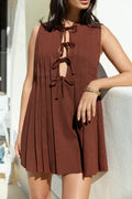 Citrine Delights Mini Dress Brown