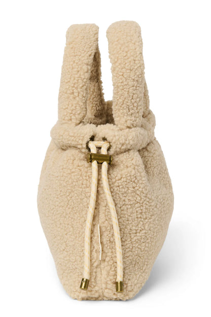 Ecru Teddy Mini Drawstring Bag