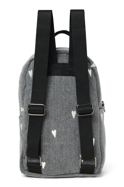 Grey Denim Mini Backpack
