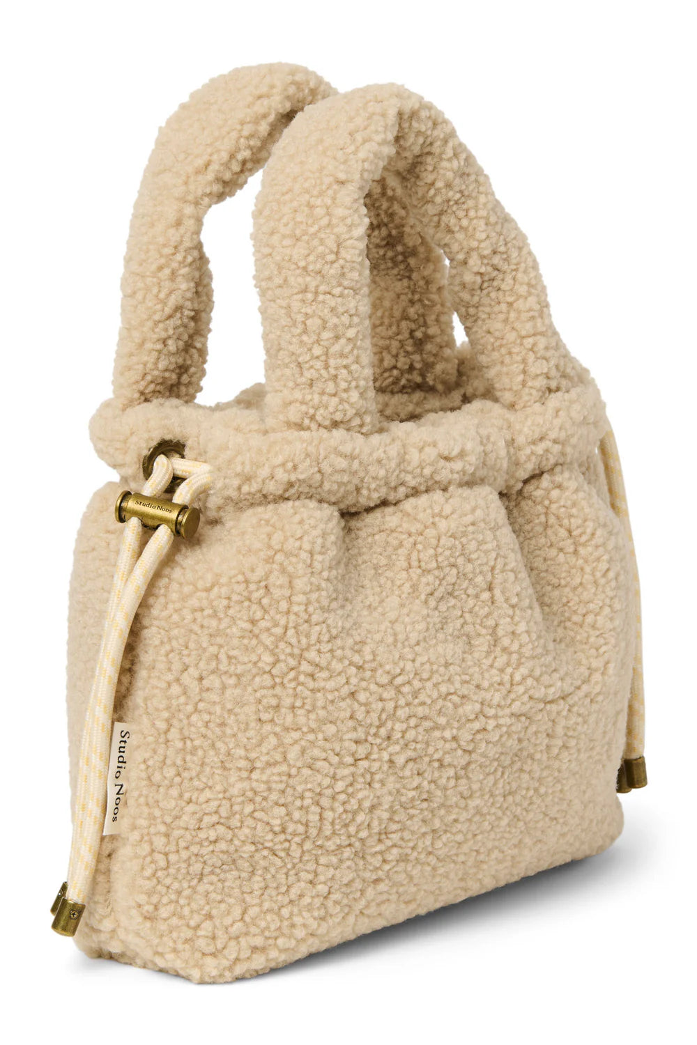 Ecru Teddy Mini Drawstring Bag