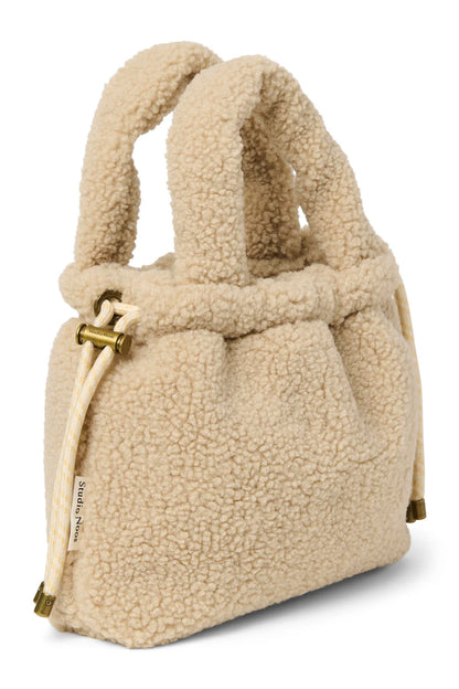 Ecru Teddy Mini Drawstring Bag