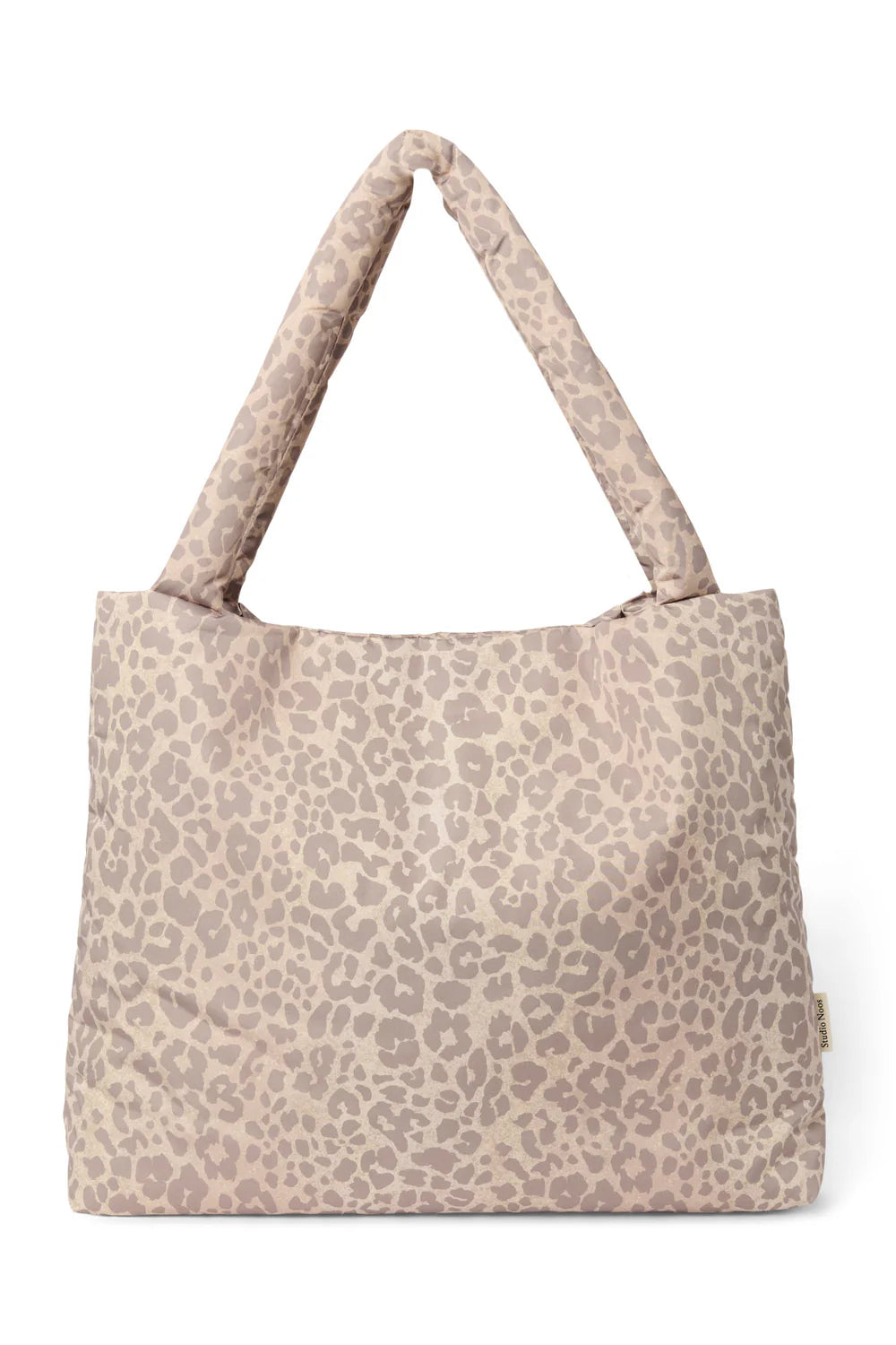 Beige Leopard Puffy Mom Bag