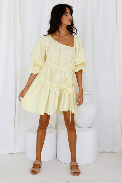 Aufwärmkleid Gelb