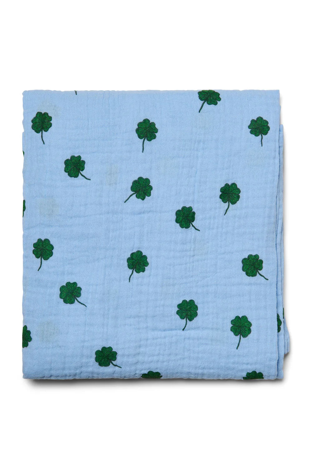 Light Blue Clover Swaddle Print Large
