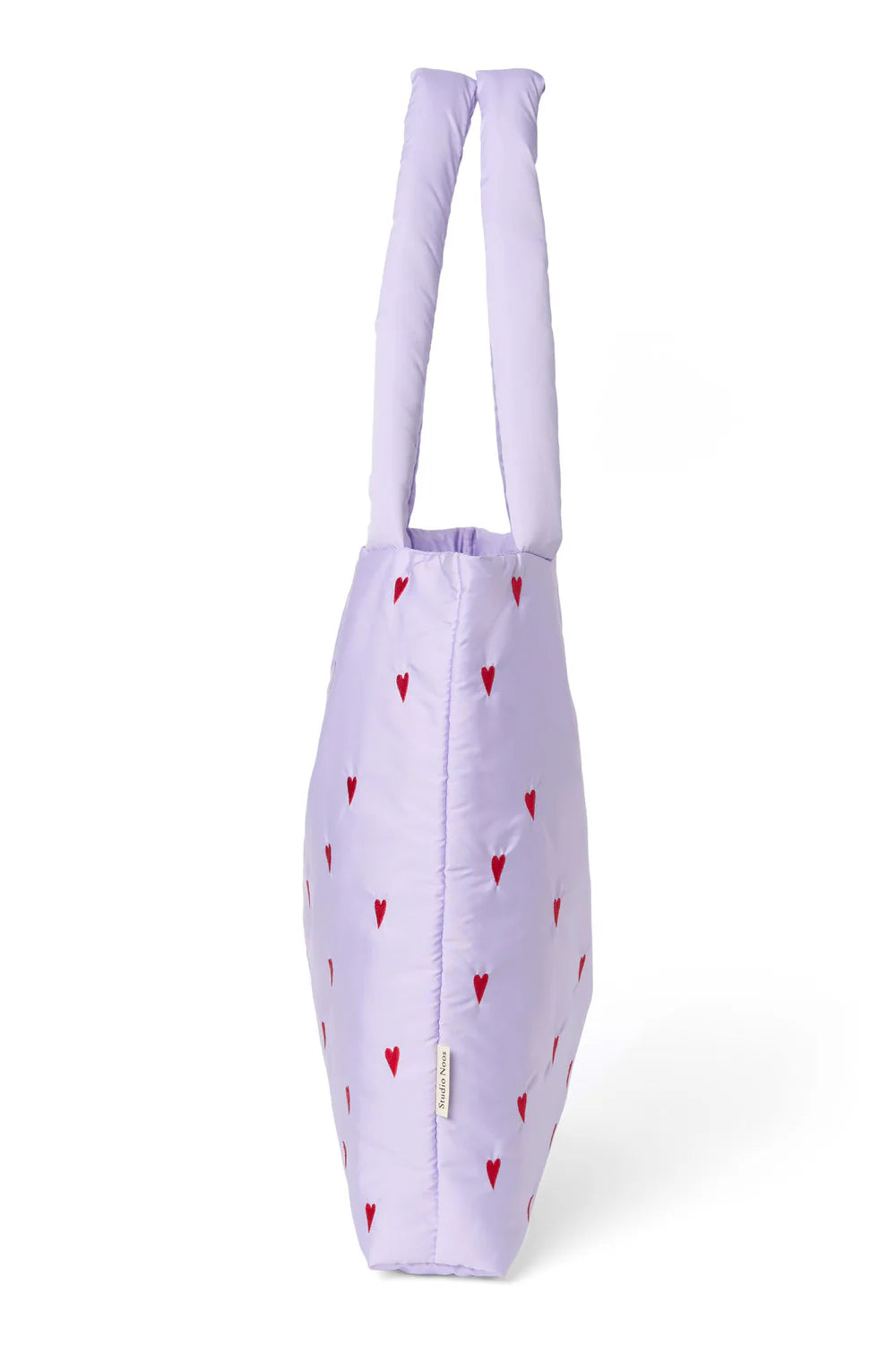 Brown Hearts Puffy Mom Bag
