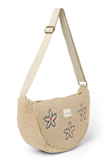 Ecru Flower Heart Teddy Adult Fanny Pack