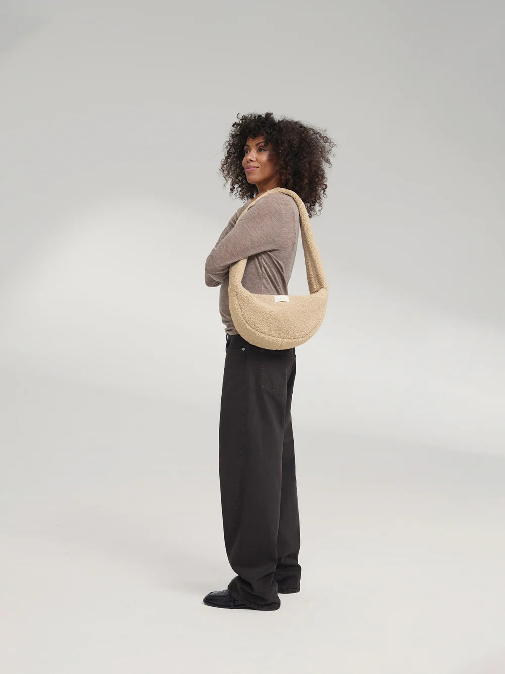 Brown Teddy Mini Cross Body Bag