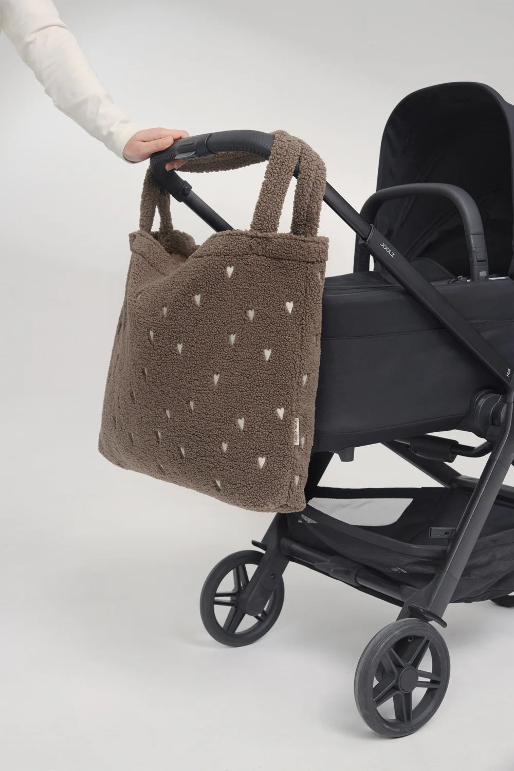 Ecru Hearts Teddy Mom Bag