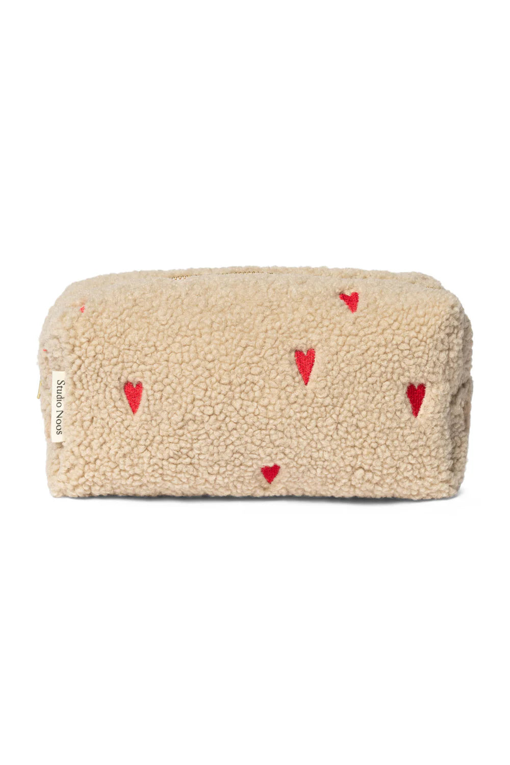 Brown Hearts Teddy Pouch