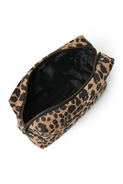 Green Leopard Cotton Pouch
