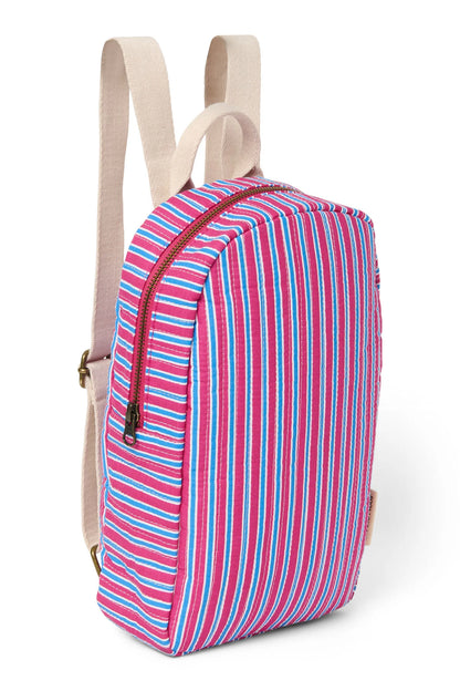 Poplin Striped Mini Backpack | Butter Yellow
