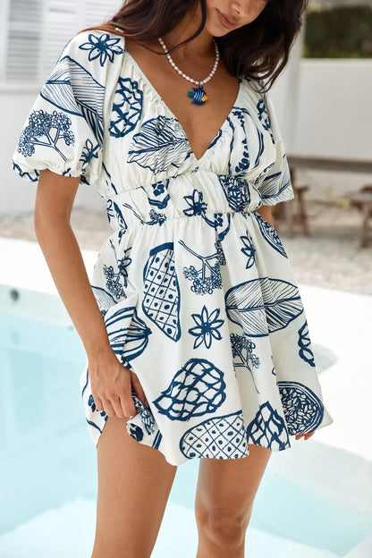 Somewhere Coastal Minikleid Marineblau