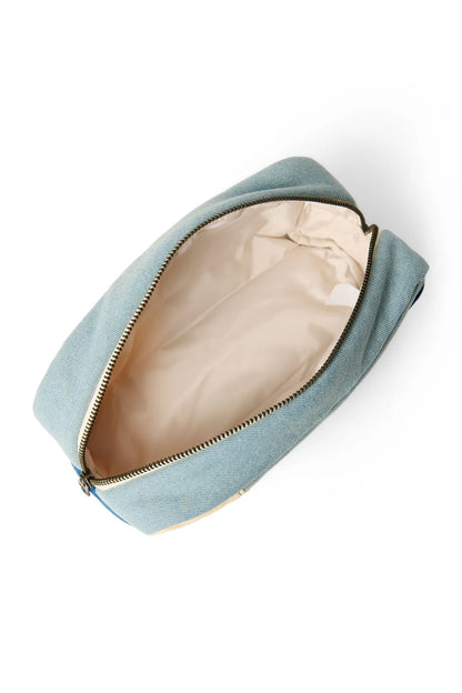 Denim Patchwork Pouch
