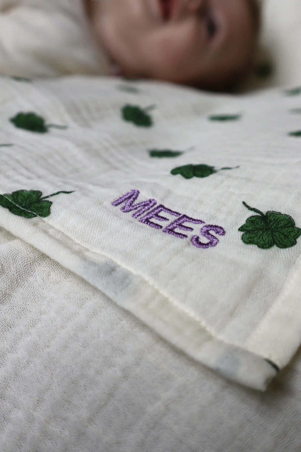 White Clover Swaddle Print Medium