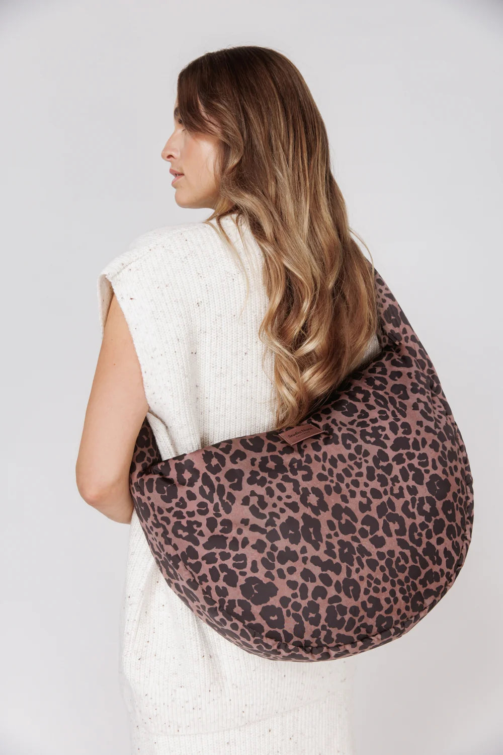 Red Leopard Puffy Cross Body Bag