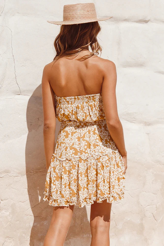 Runaway-Kleid Senf
