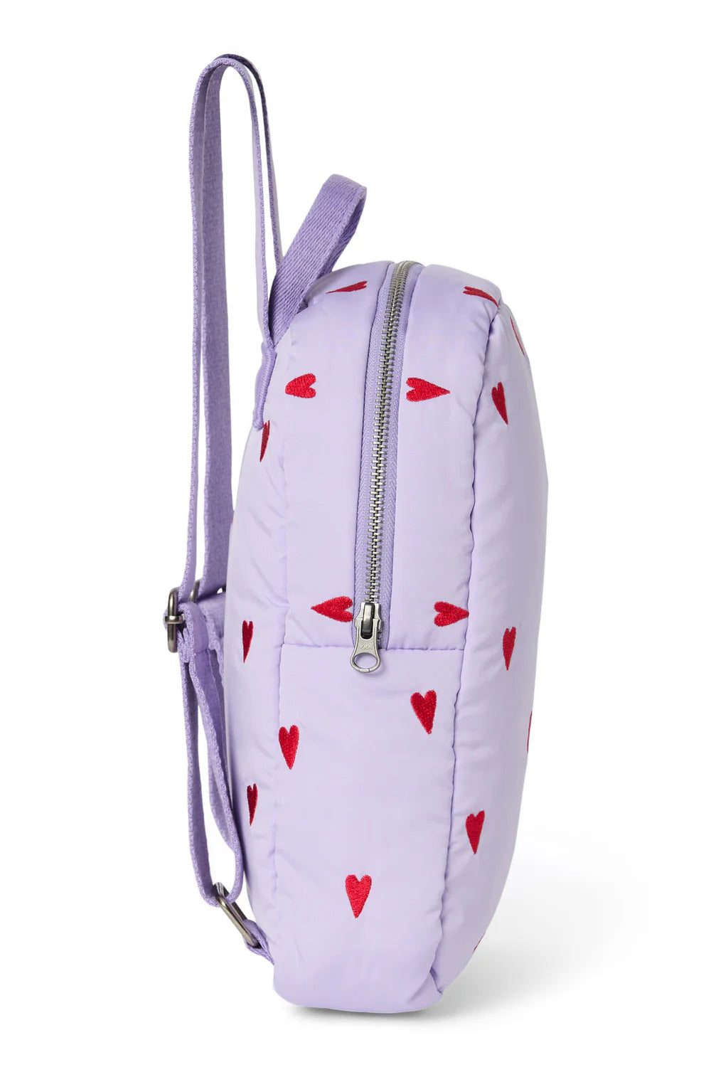 Light Blue Hearts Puffy Mini Backpack