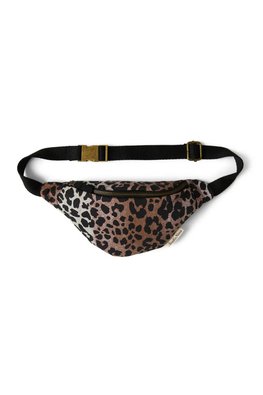 Hazel Leopard Weiche Baumwoll-Mini-Bauchtasche