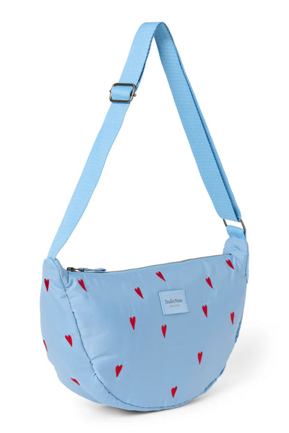 Brown Hearts Puffy Adult Fanny Pack
