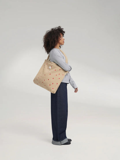 Brown Hearts Teddy Diaper Bag