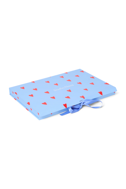 Light Blue Hearts Gift Box S