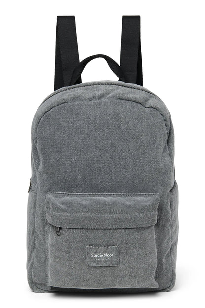 Grey Denim Midi Backpack