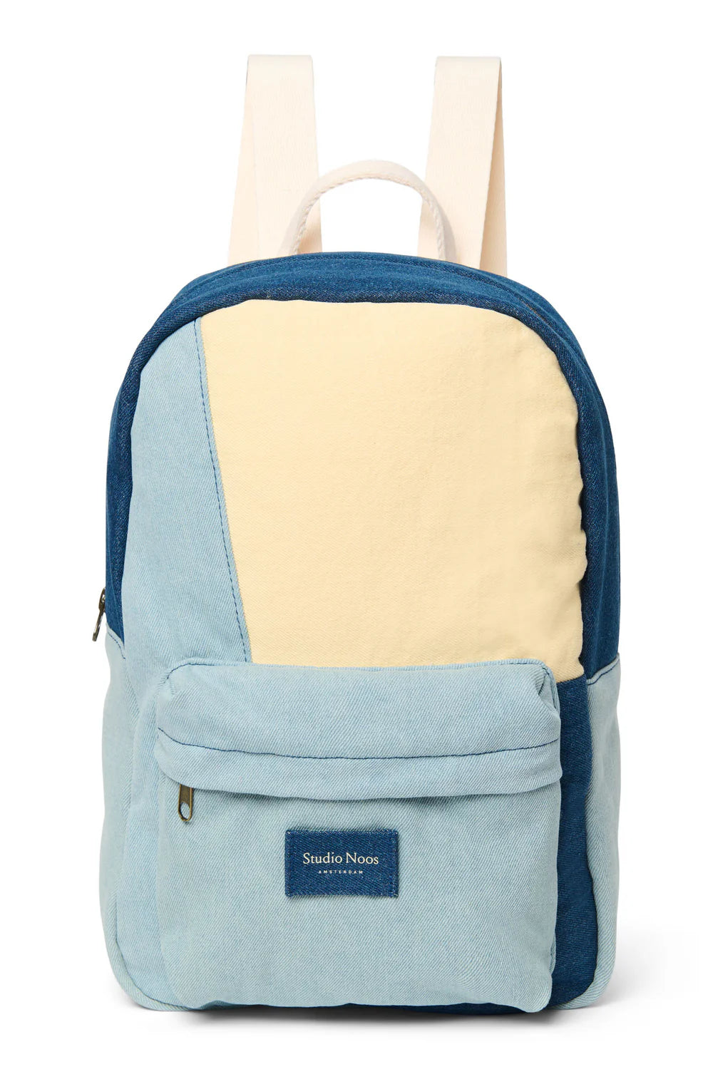Denim Patchwork Midi Backpack
