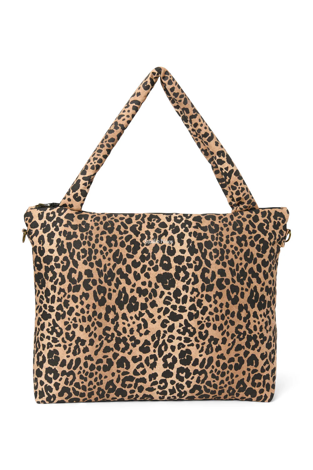 Brown Leopard Cotton Diaper Bag