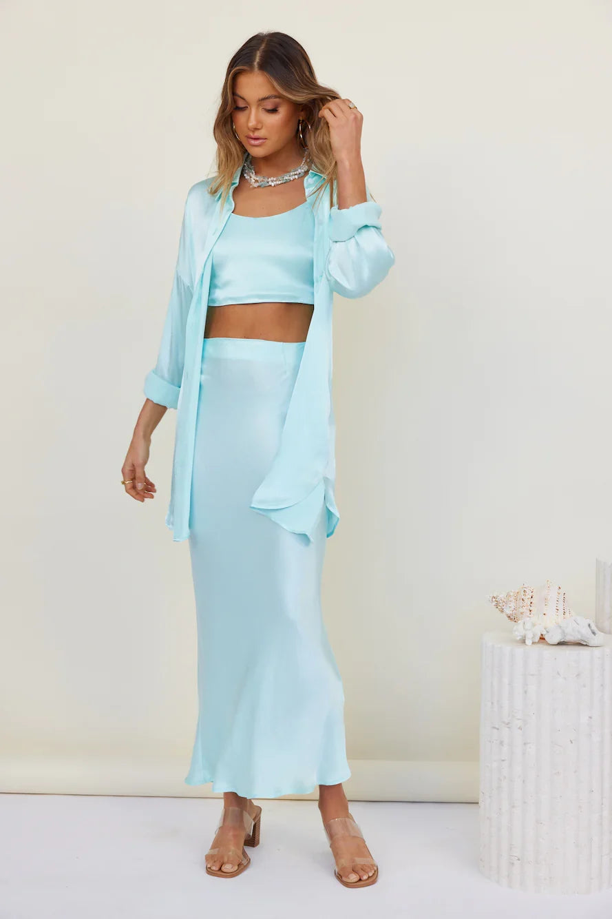 SNDYS Mystic Hemdblusenkleid Sky