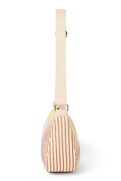 Poplin Striped Adult Fanny Pack | Raspberry