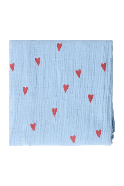 Purple Hearts Swaddle Print Large