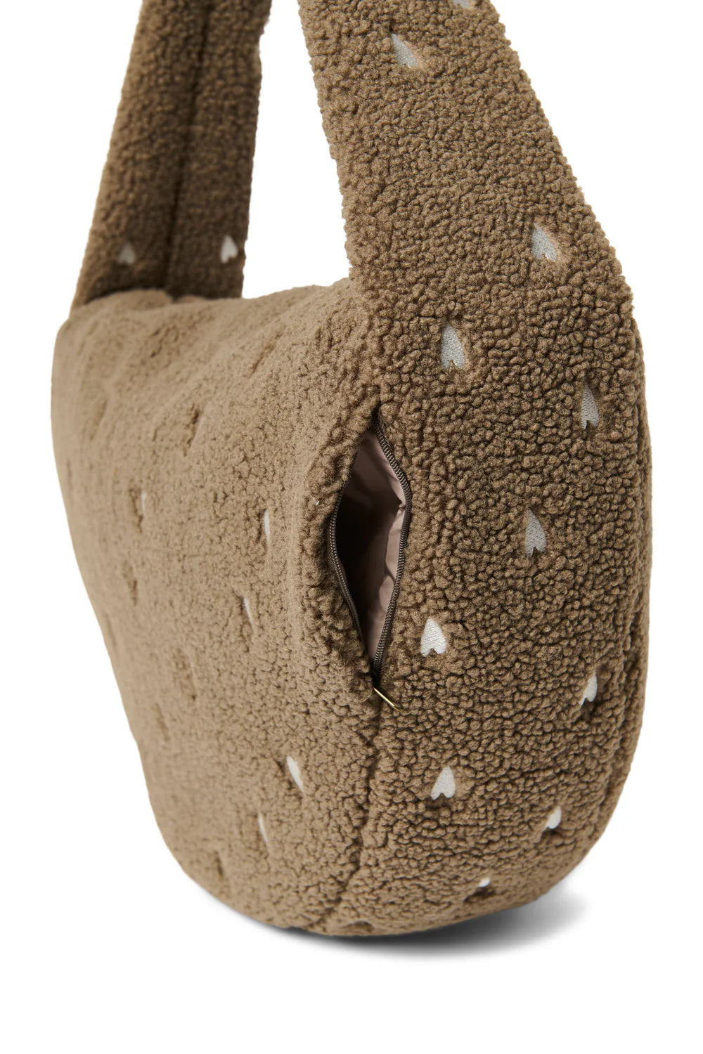 Ecru Hearts Teddy Cross Body Bag