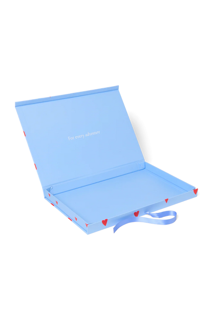 Light Blue Hearts Gift Box S