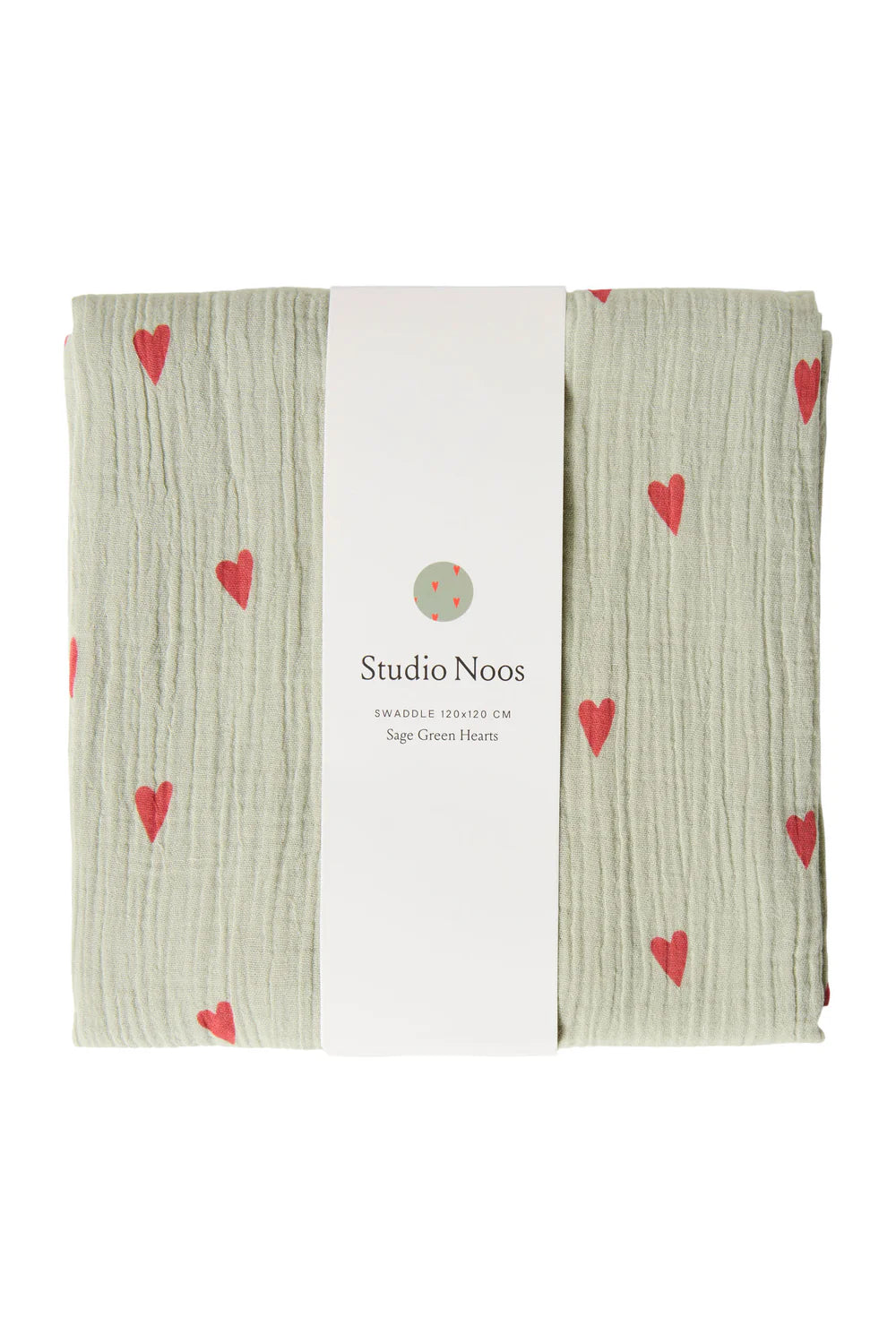 Light Blue Hearts Swaddle Print Large
