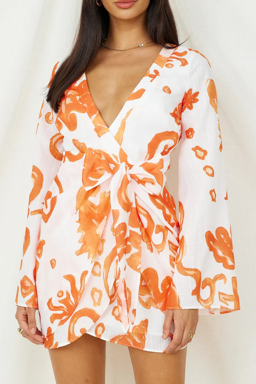 Make It Happen Minikleid Orange