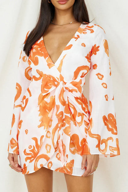 Make It Happen Minikleid Orange