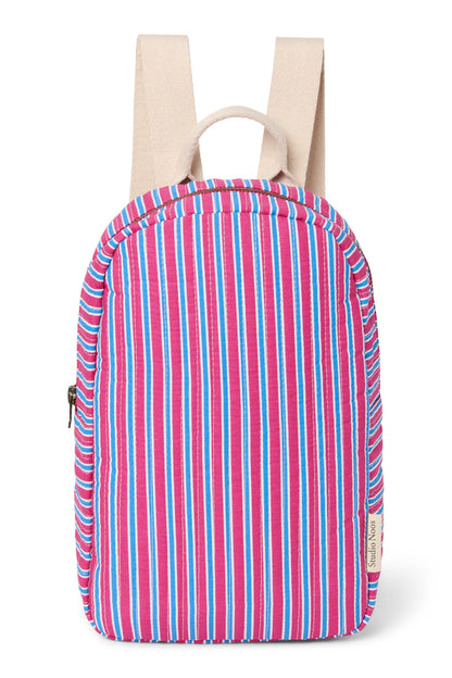 Poplin Striped Mini Backpack | Butter Yellow