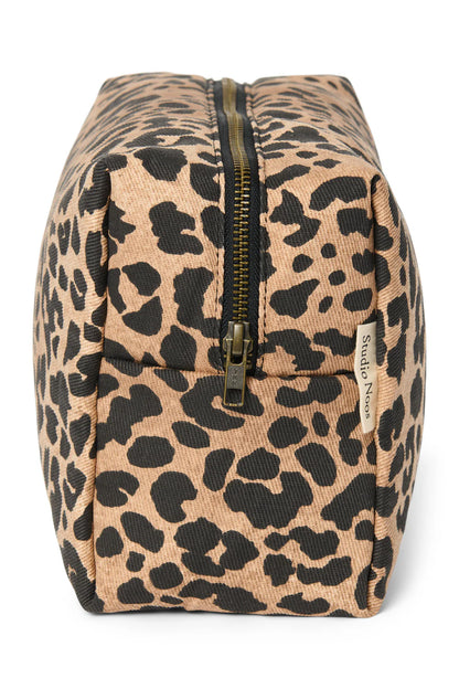 Green Leopard Cotton Toiletry back