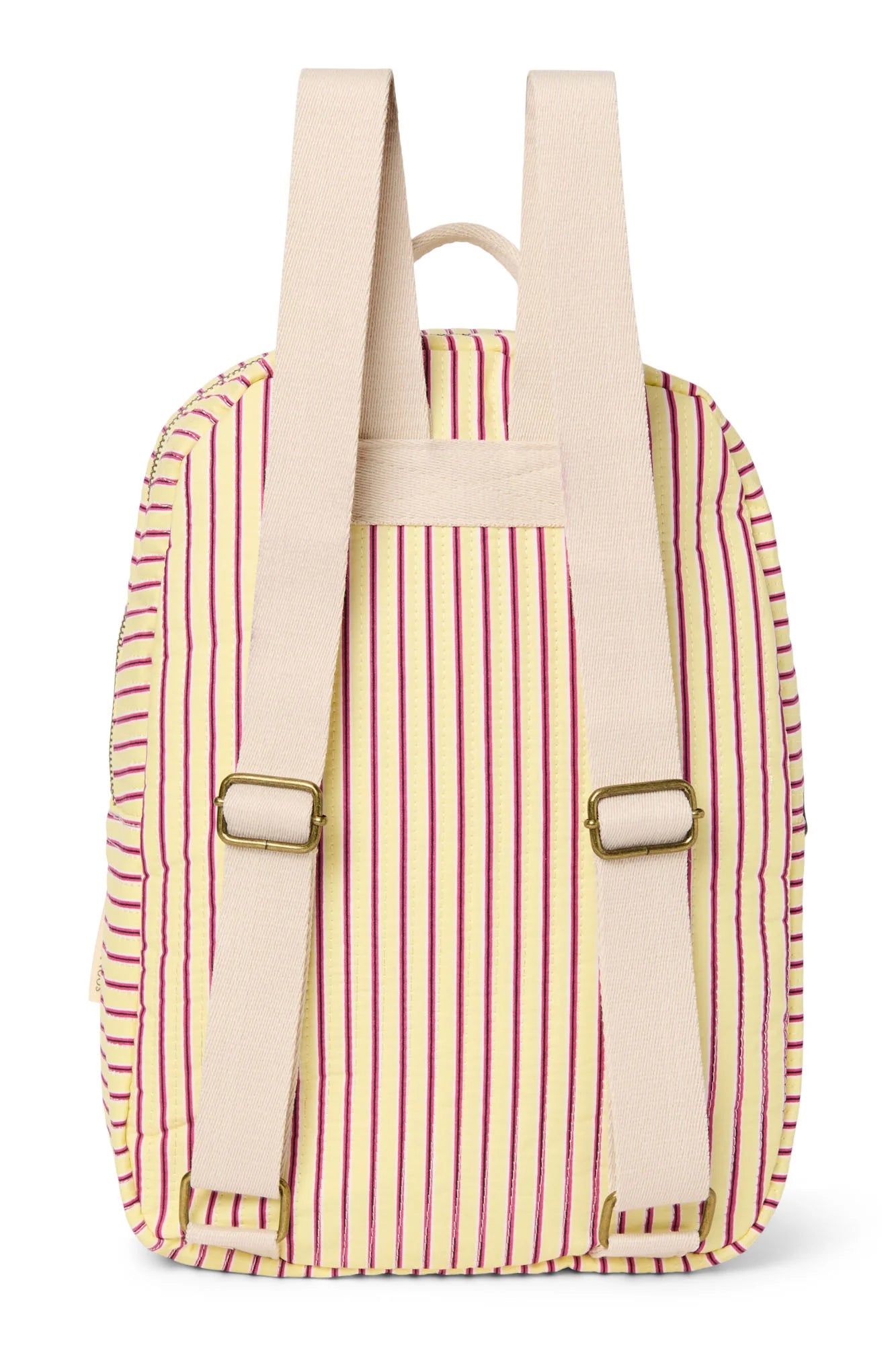 Poplin Striped Midi Backpack | Butter Yellow