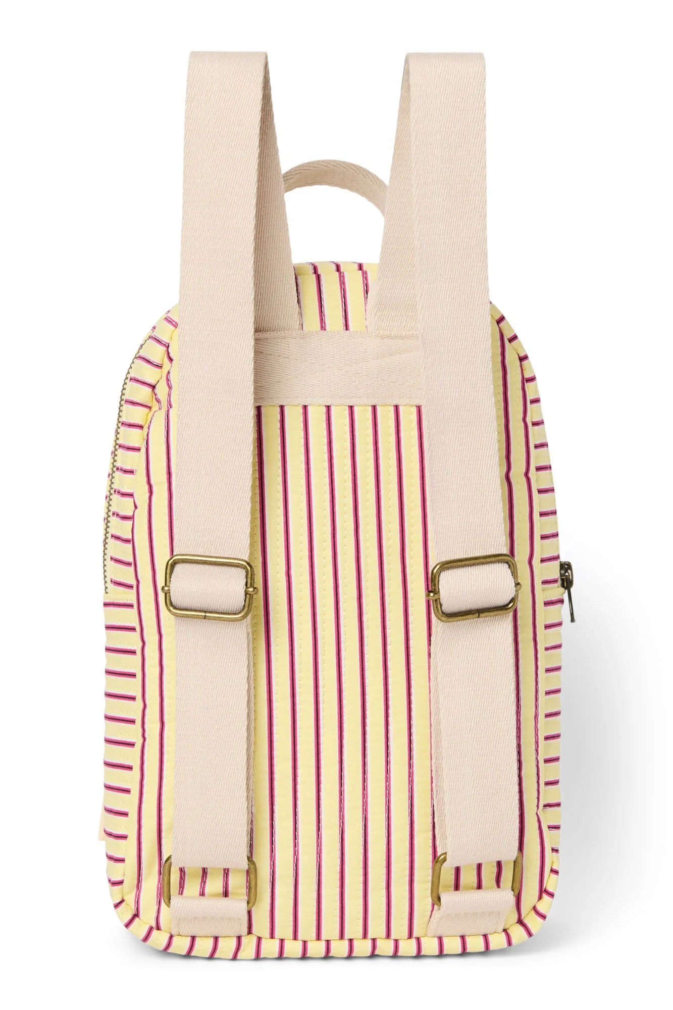 Poplin Striped Mini Backpack | Butter Yellow