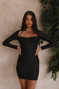 Time Flies Dress Black