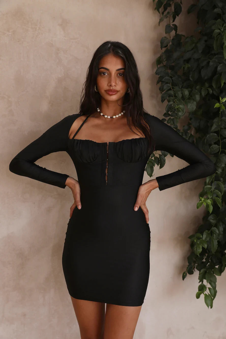 Time Flies Kleid Schwarz