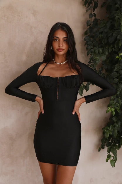 Time Flies Kleid Schwarz