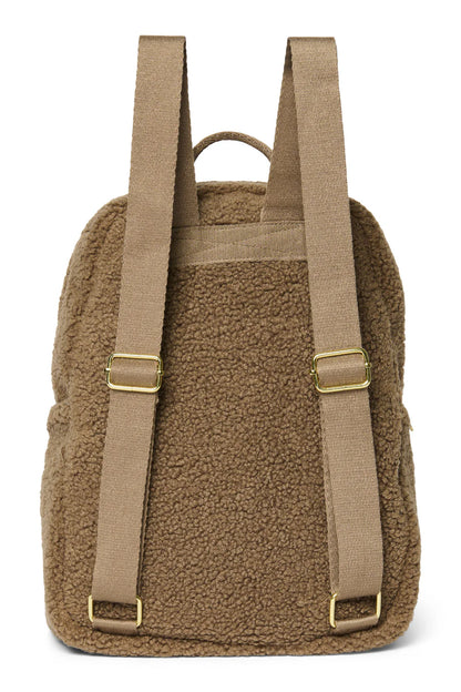 Brown Hearts Teddy Midi Backpack