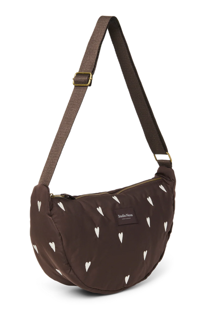 Purple Hearts Puffy Adult Fanny Pack