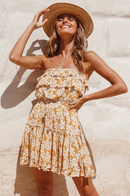 Runaway-Kleid Senf
